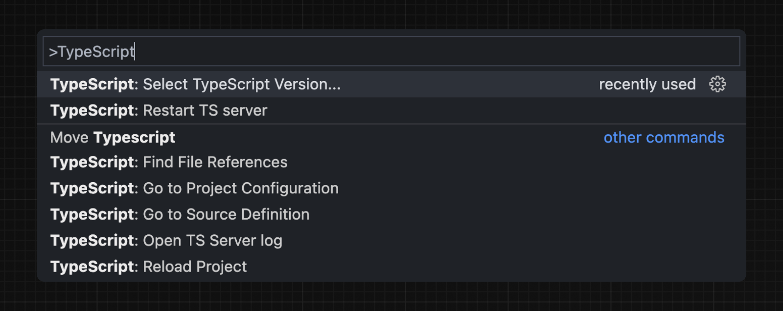 TypeScript Command Palette